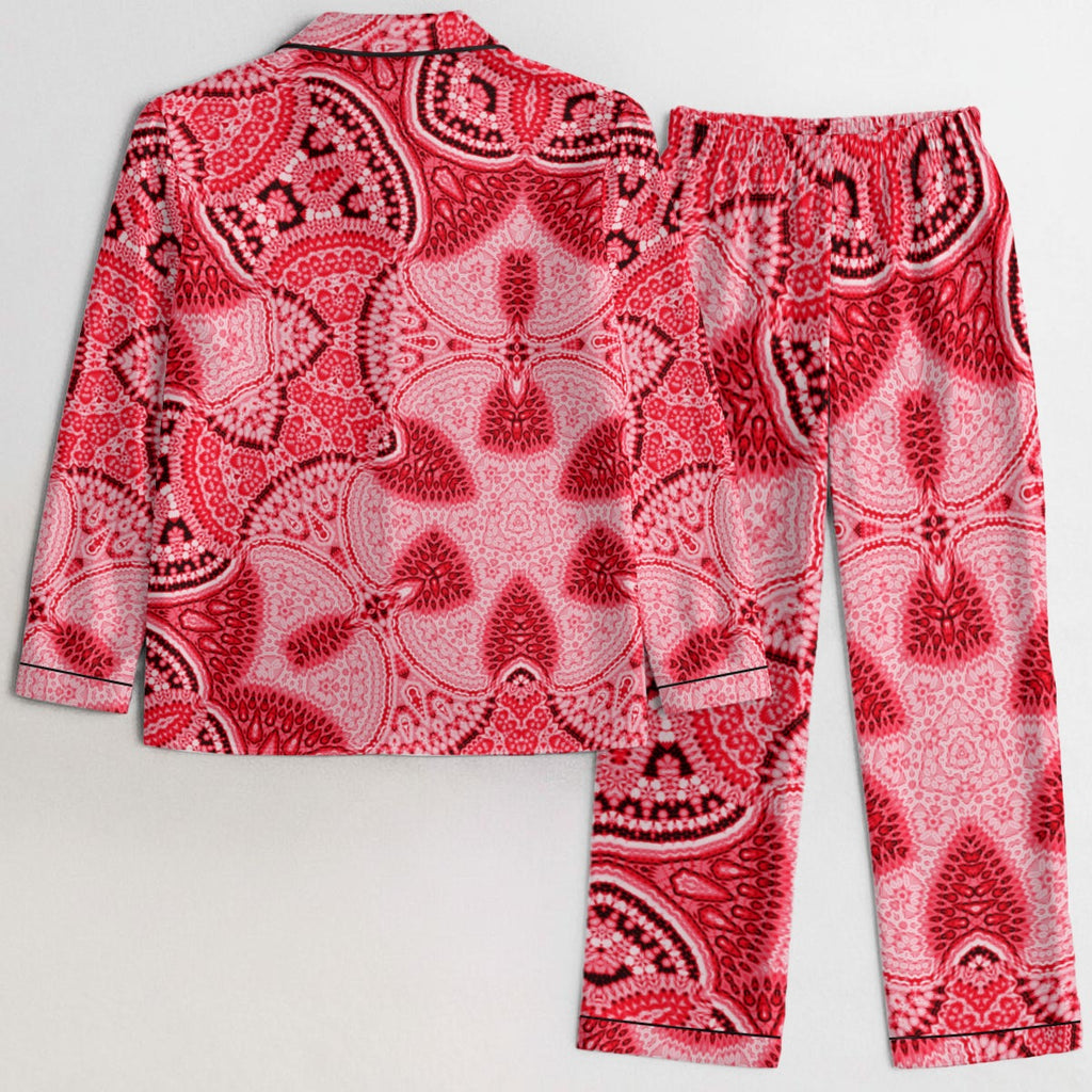 "Maharajah" (Red)  Women's Satin Pajama Set