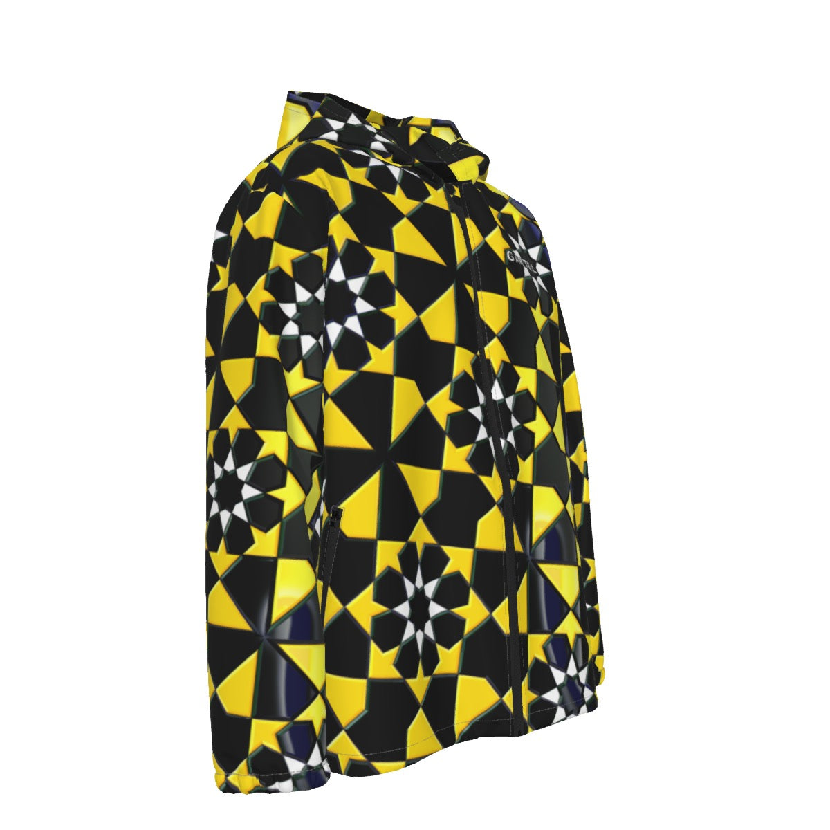 "Solar Lattice" Men's Hooded Zipper Windproof Jacket