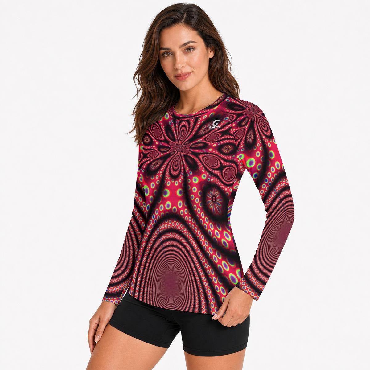 "Electric Octopus" Women's Raglan Sun Protection Sport Jersey
