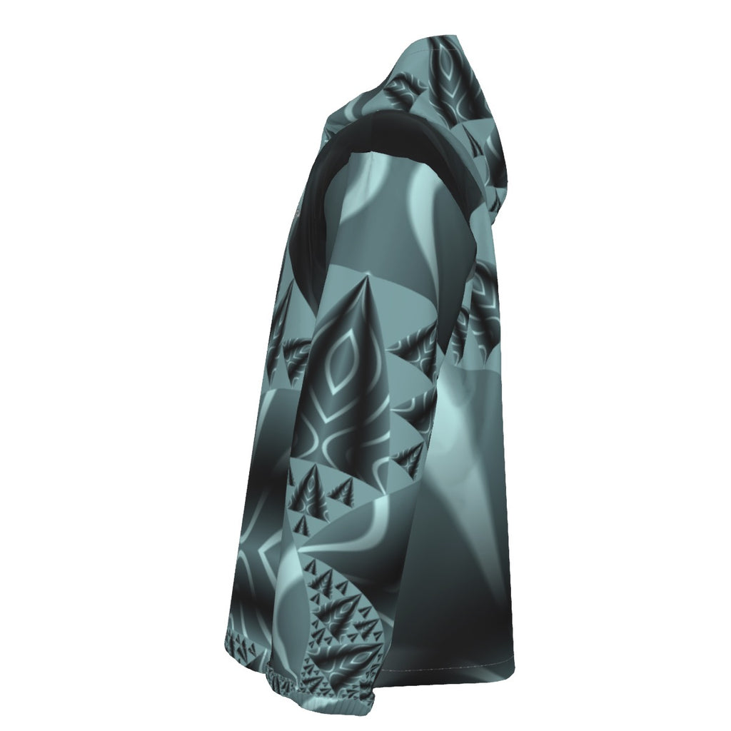 "Crystal Genesis" Men's Hooded Zipper Windproof Jacket