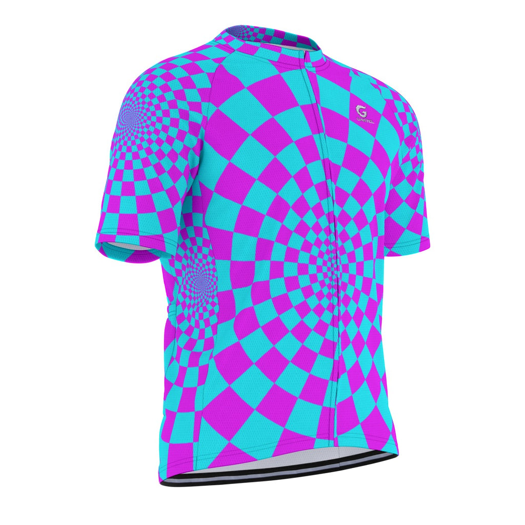 "Hypnotic Horizon" Raglan Men's Cycling Jersey