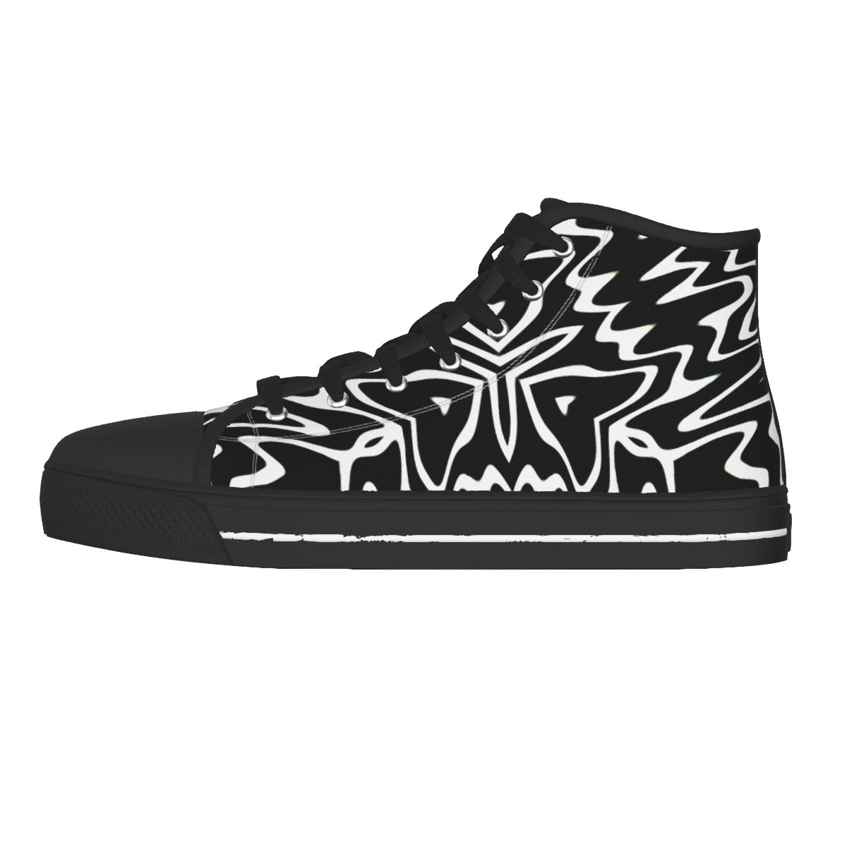 "Shadow Script" Men's Canvas Sneakers
