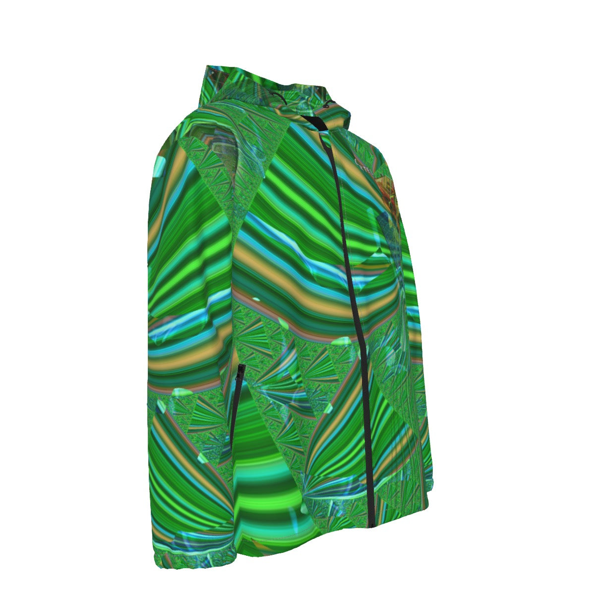 "Monaco Garden" Men's Hooded Zipper Windproof Jacket