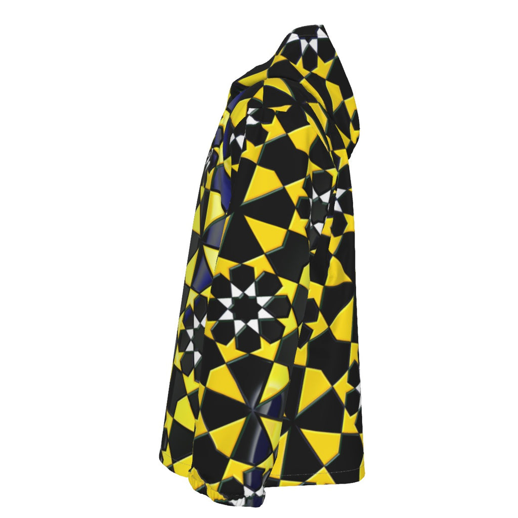 "Solar Lattice" Men's Hooded Zipper Windproof Jacket