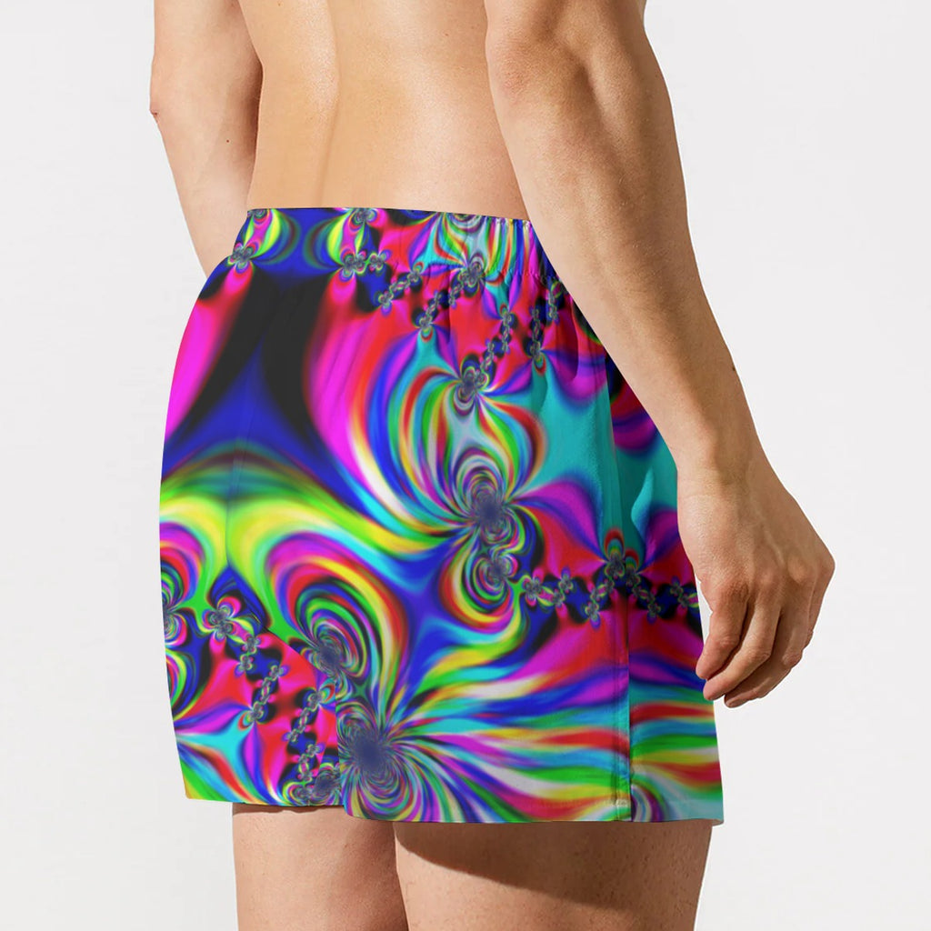 "Psychedelic Swirl" Men's Short Boxer Briefs