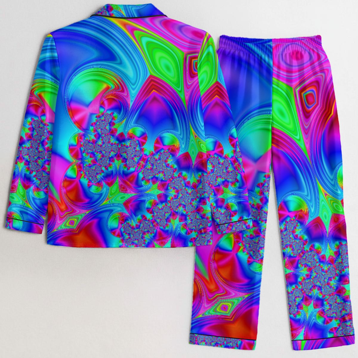 "Rainbow Nebula" Women's Satin Pajama Set