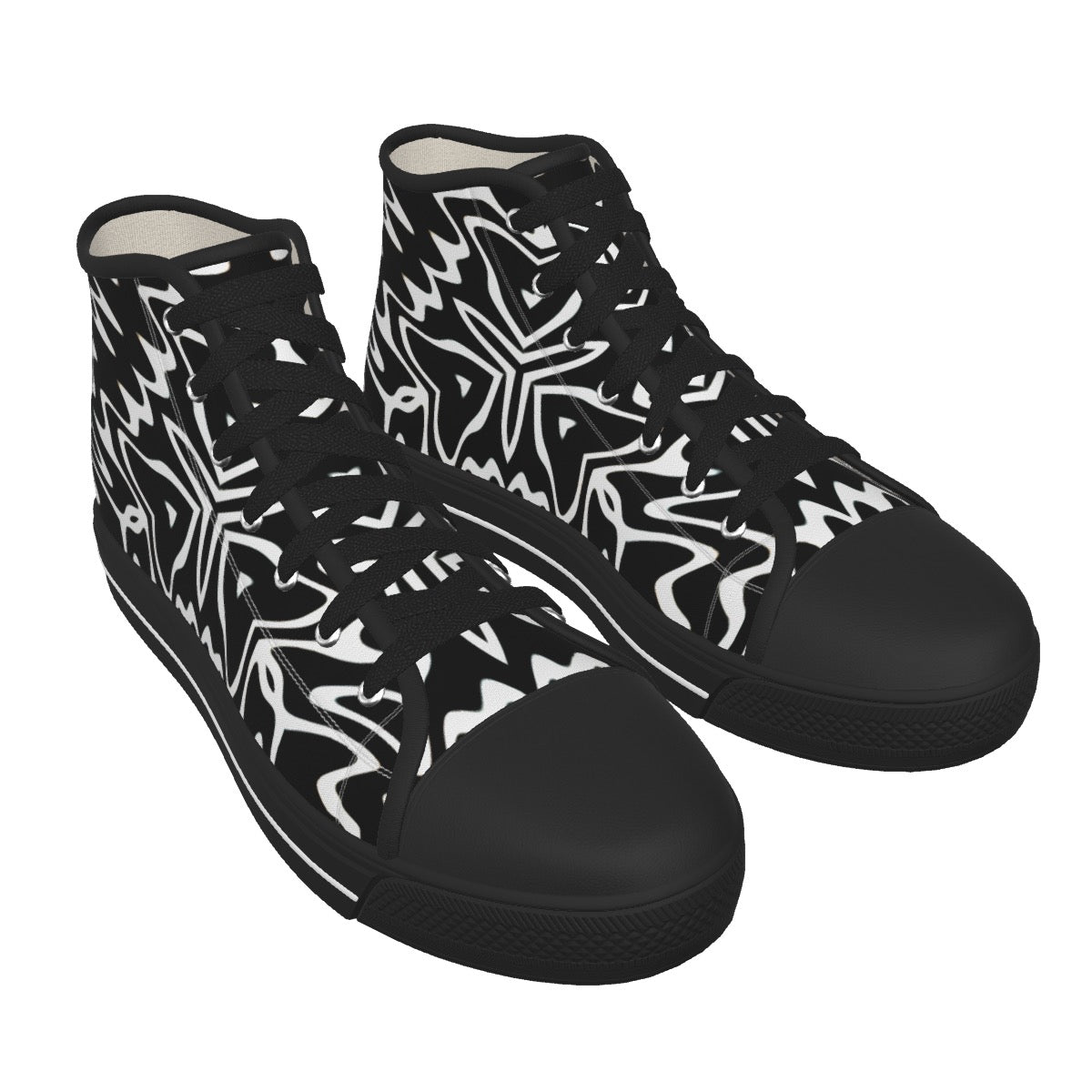 "Shadow Script" Men's Canvas Sneakers