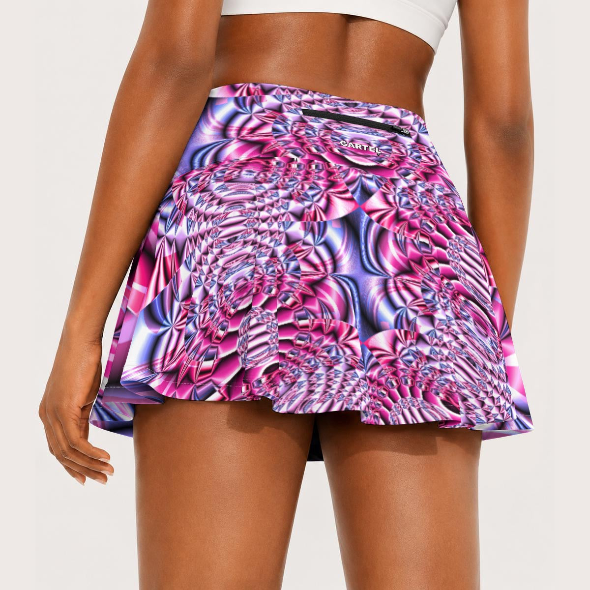 "Space Labyrinth"  Women's Pleated Athletic Skort