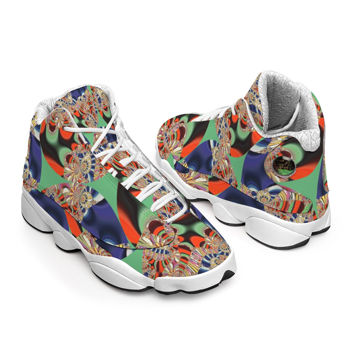 "Royal Tapestry" Women's Curved Basketball Sneakers