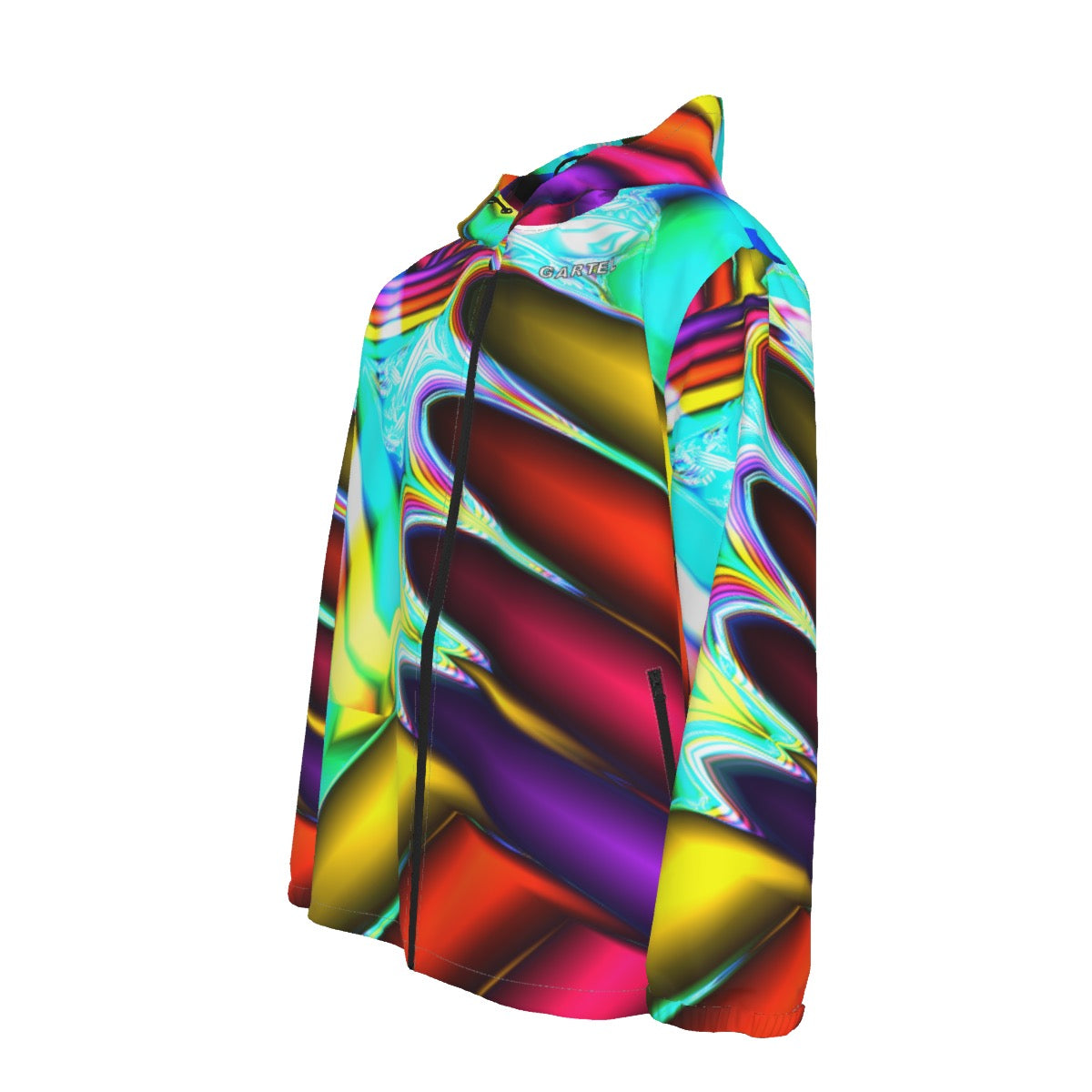 "Electric Avenue" Men's Hooded Zipper Windproof Jacket