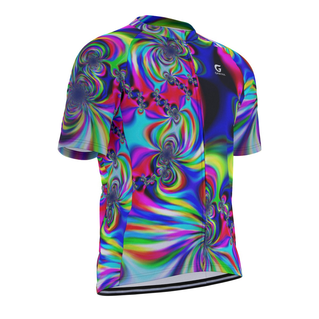 "Psychedelic Swirl"  Raglan Men's Cycling Jersey