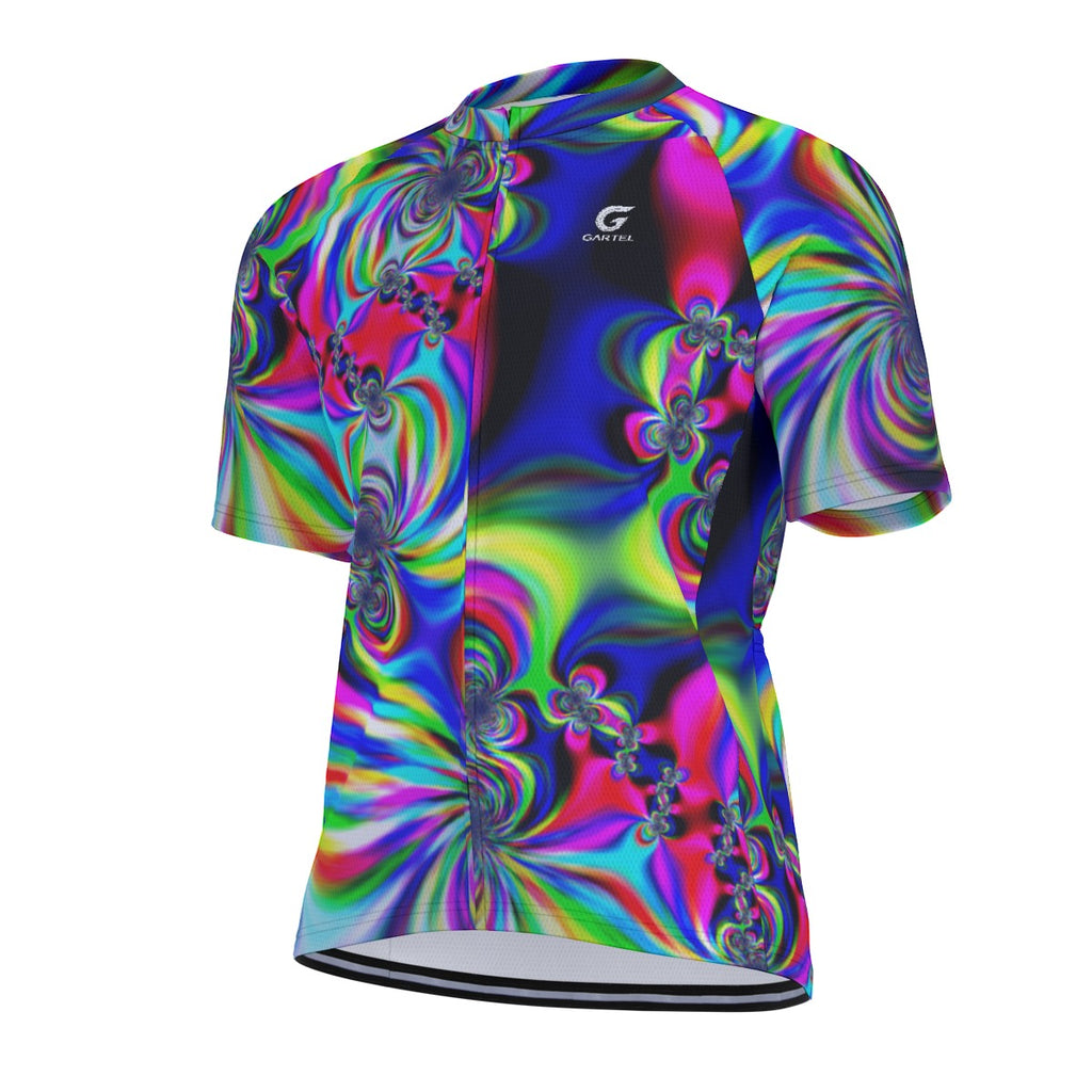 "Psychedelic Swirl"  Raglan Men's Cycling Jersey