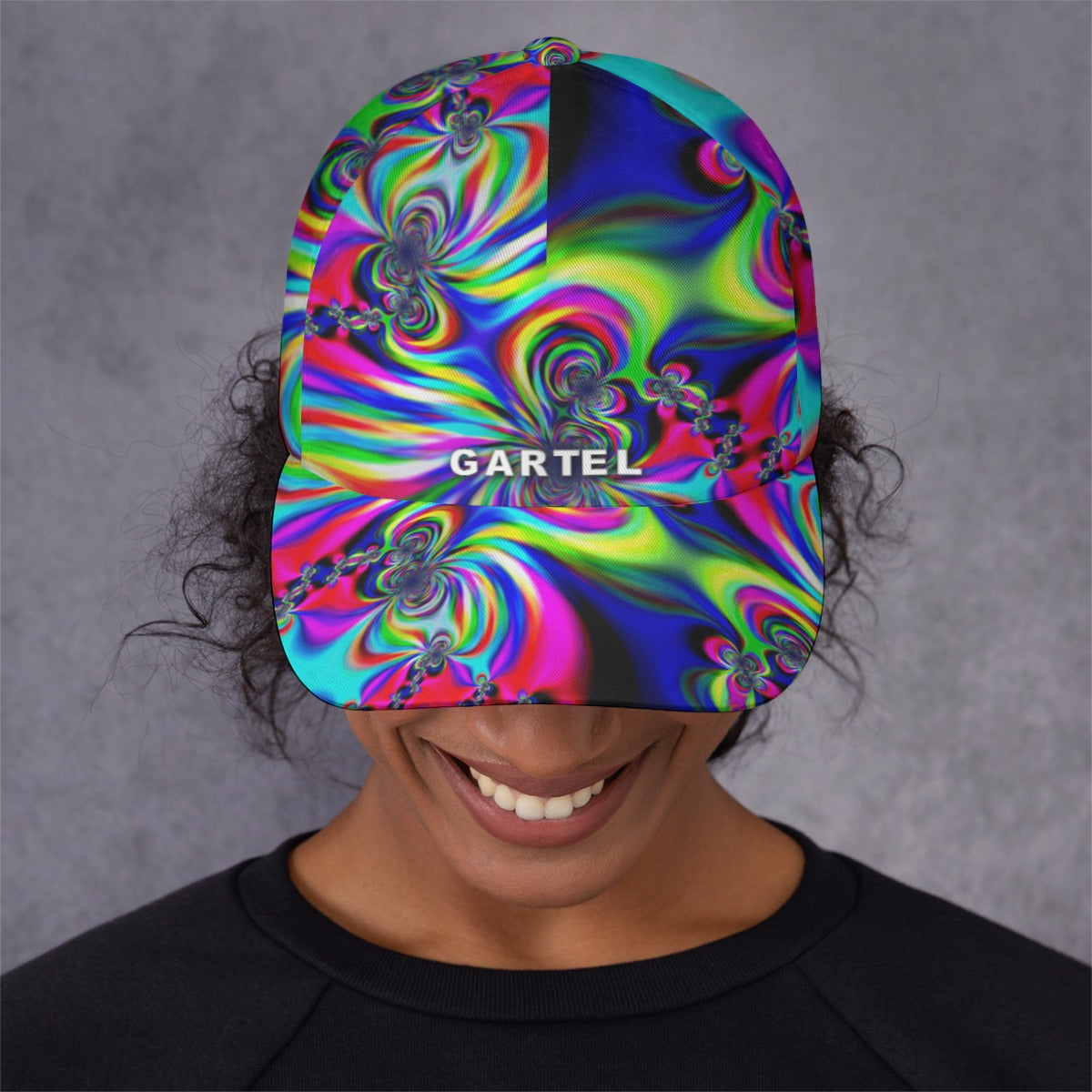 "Psychedelic Swirl" Peaked Cap With Box