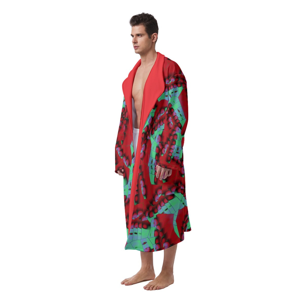 "Fractal Gardens" Men's Heavy Fleece Robe