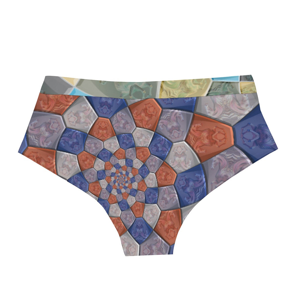"Cubist Horizon" Men's Low-rise Underwear