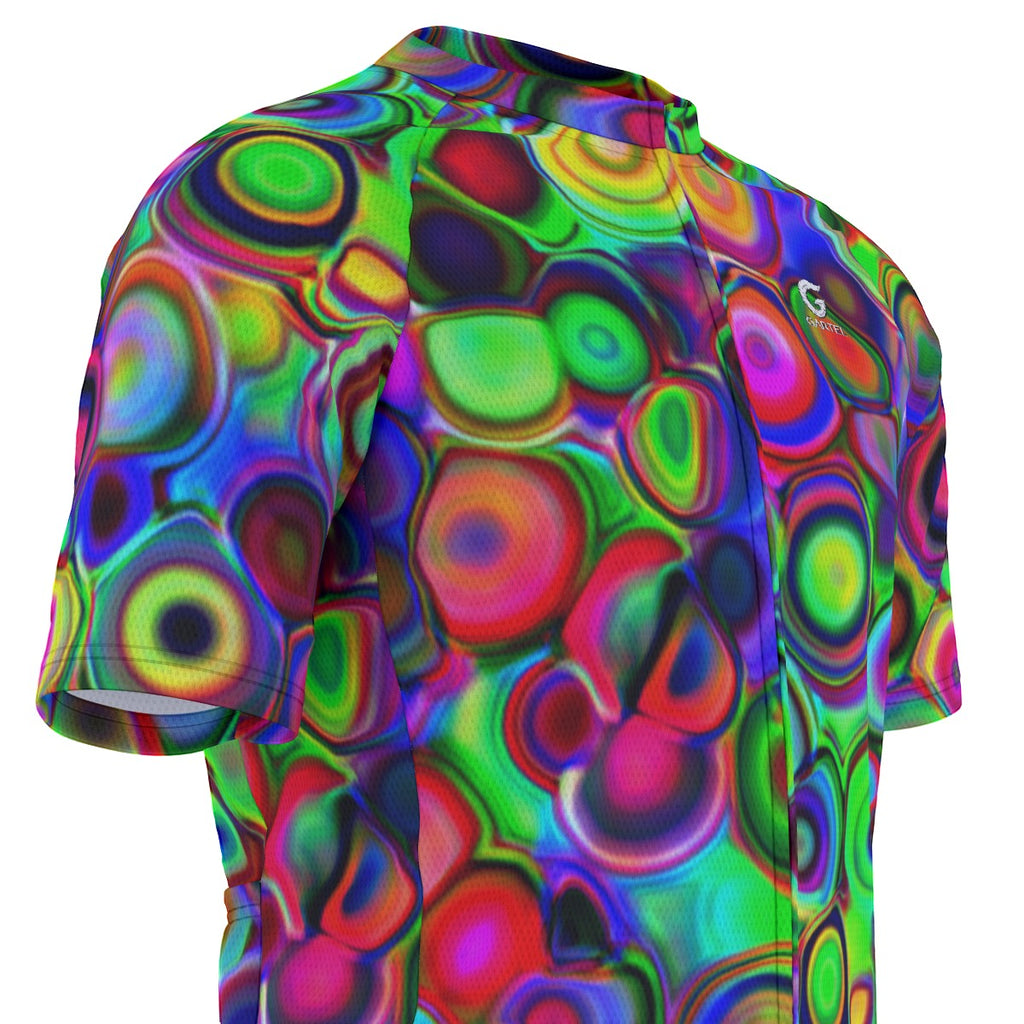 "Cosmic Bubbles" Raglan Men's Cycling Jersey