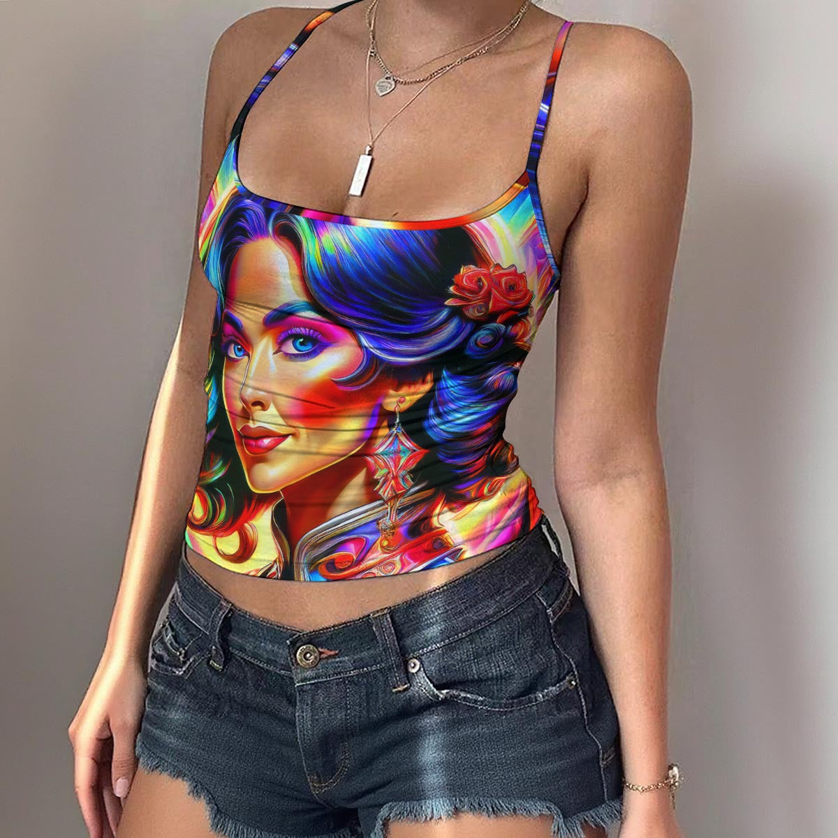 “Luminous Femme” Women's Spaghetti Strap Tank Top