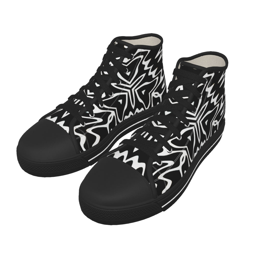 "Shadow Script" Men's Canvas Sneakers