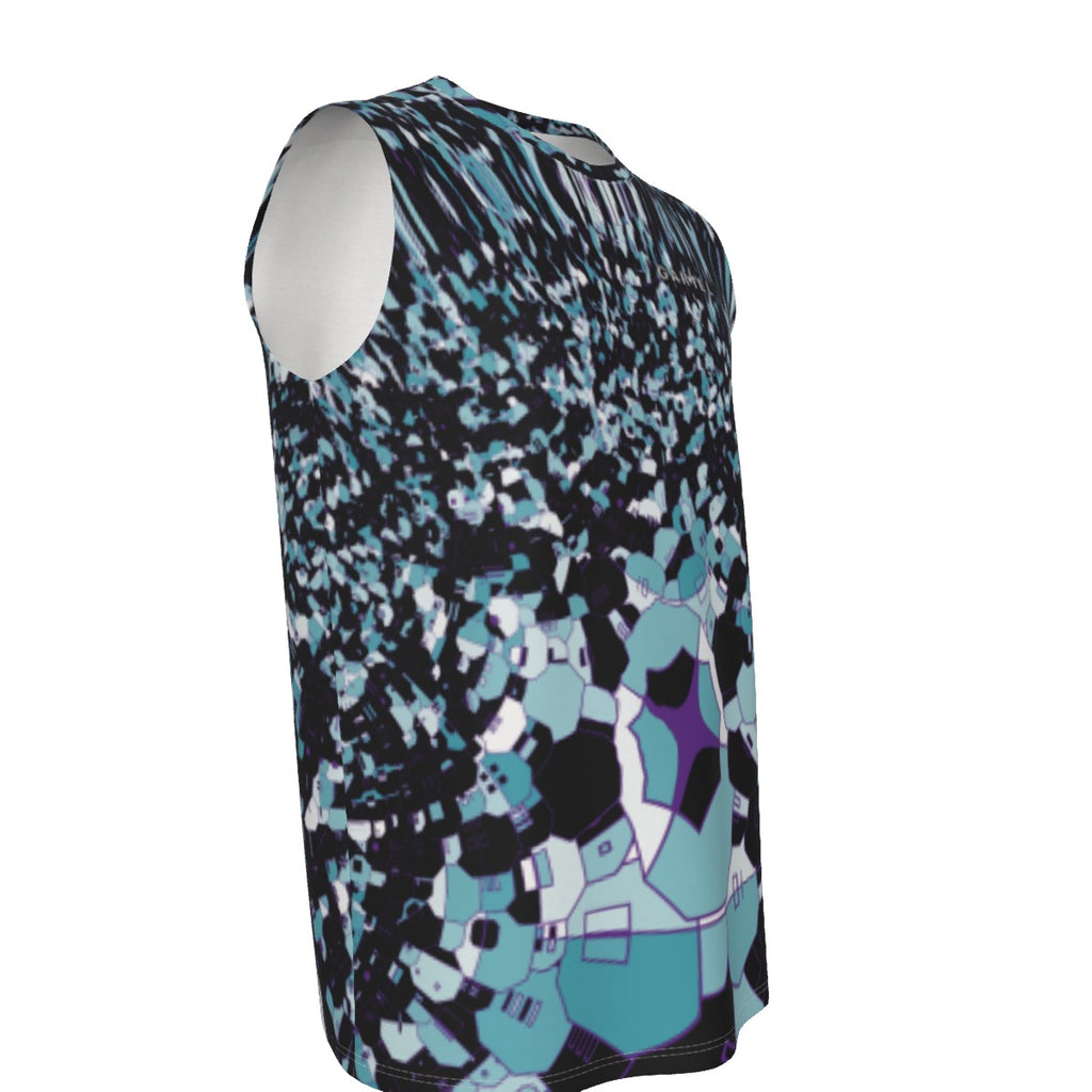 "Blue Peacock" Men's O-neck Tank Top