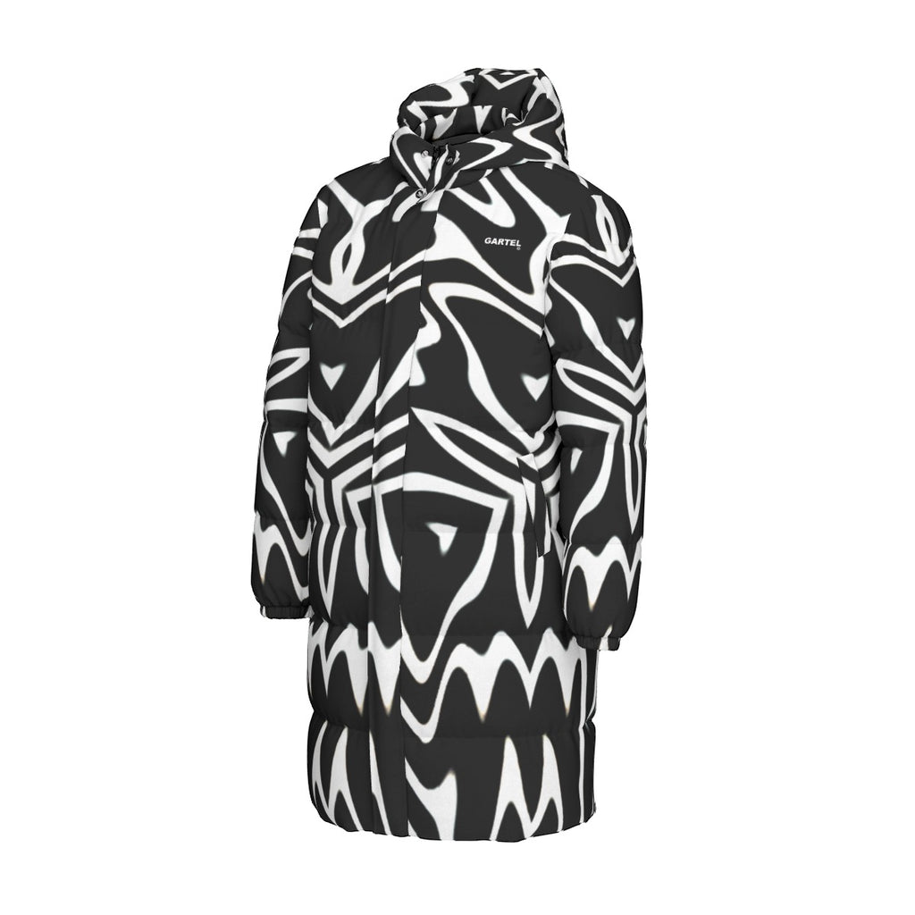 “Phantom Frequency” Unisex Long Down Jacket