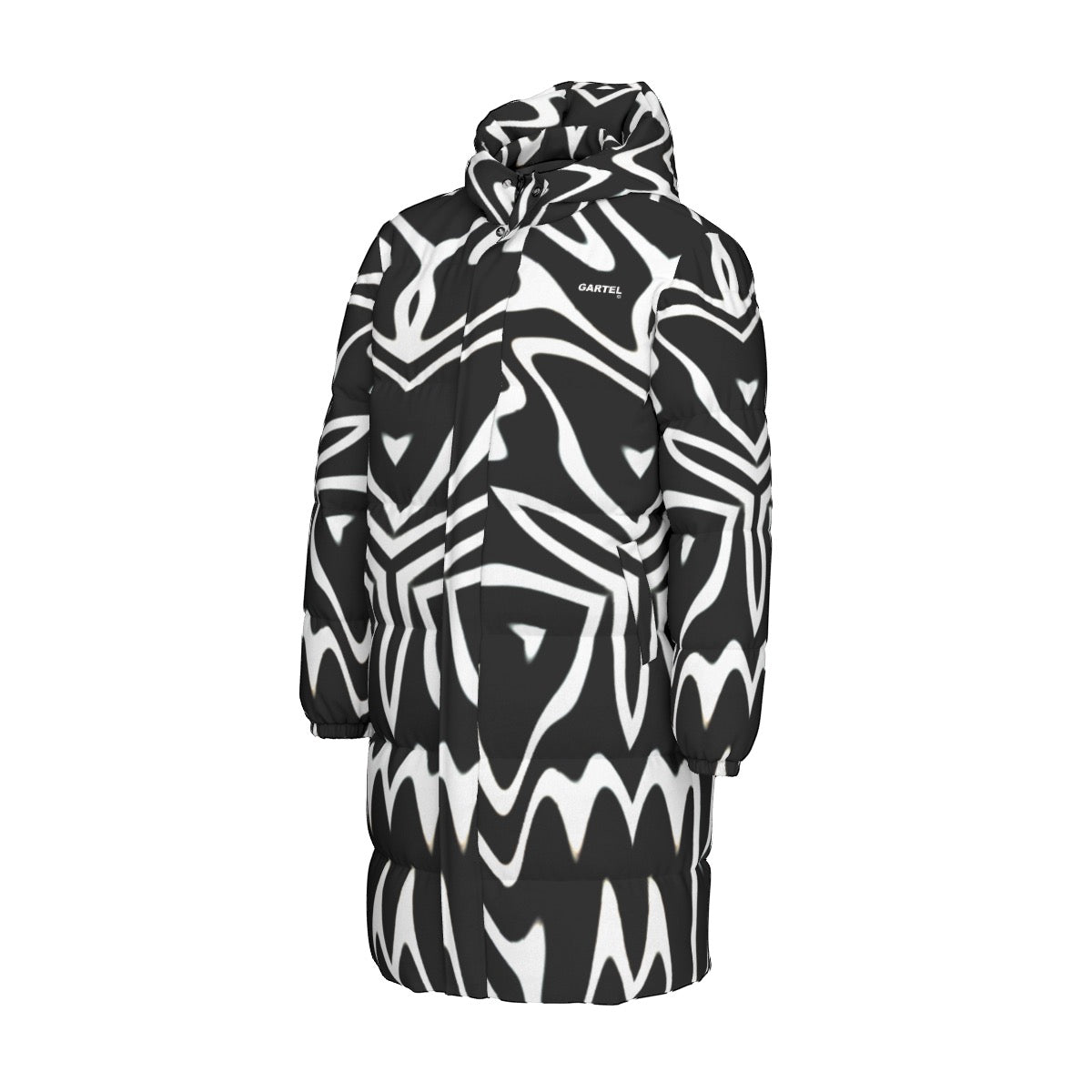 “Phantom Frequency” Unisex Long Down Jacket
