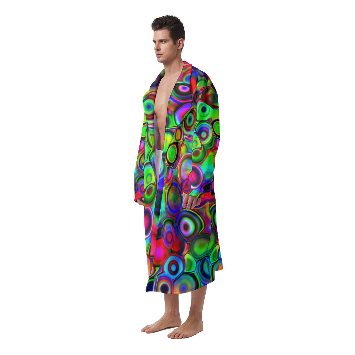 "Cosmic Bubbles" Men's Heavy Fleece Robe