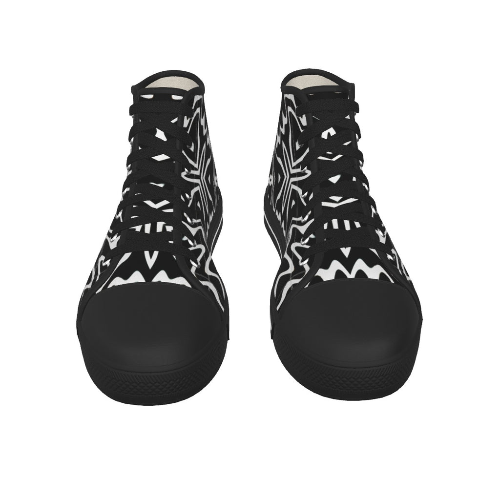"Shadow Script" Men's Canvas Sneakers