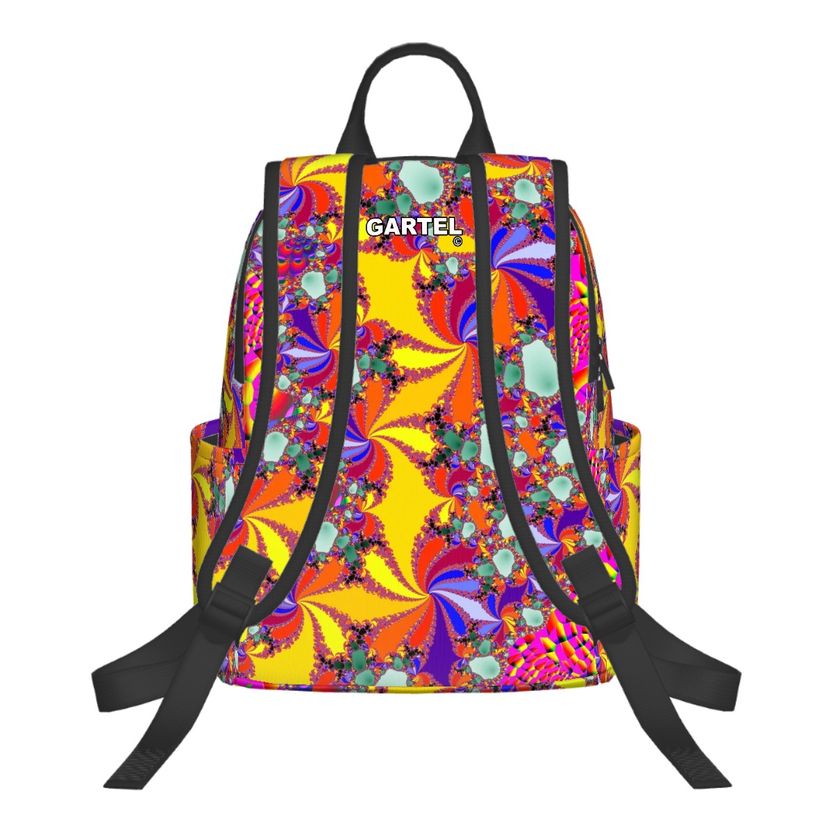 "Color Carnival" Twill Zipper Front Pocket Backpack