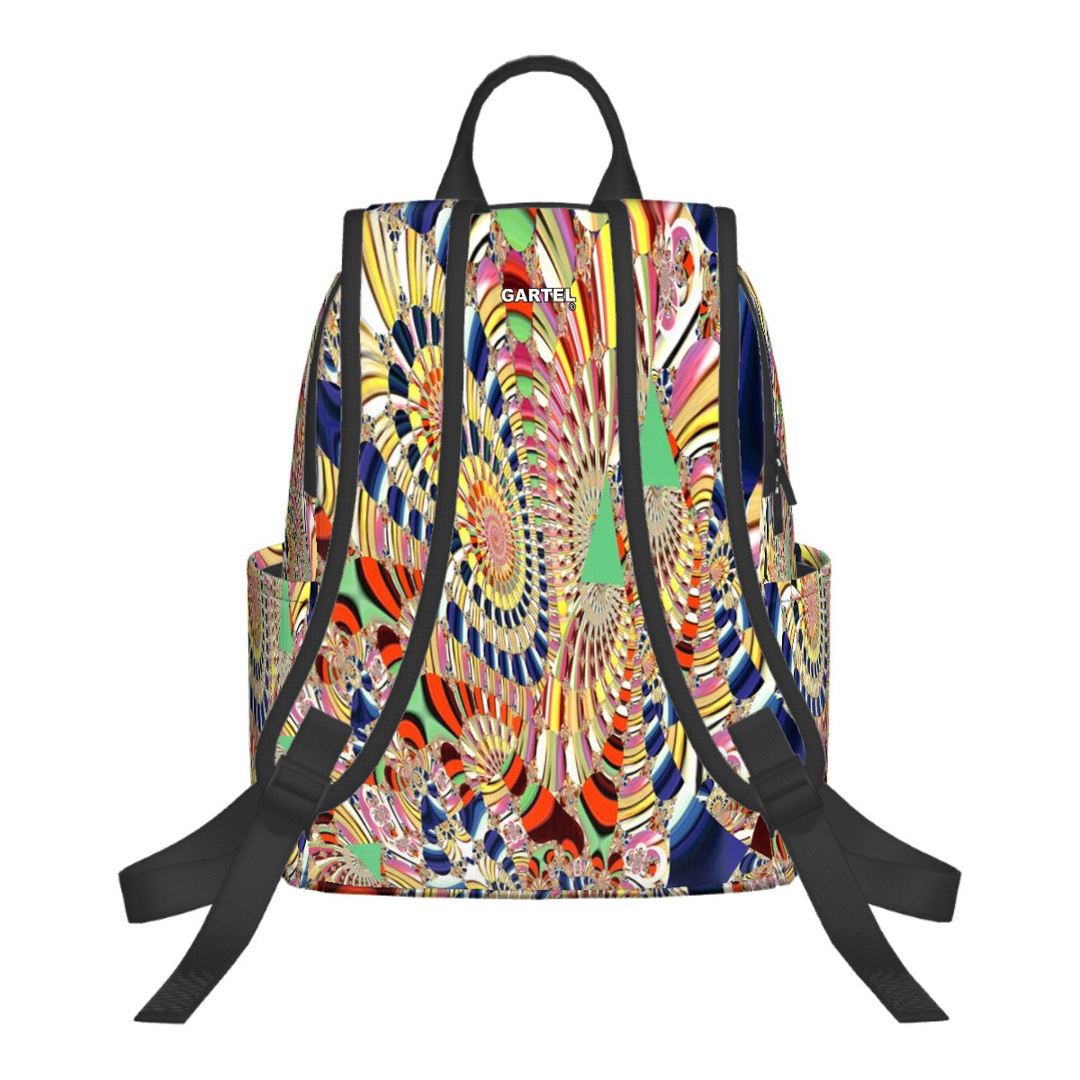 "Ancient Frequency" Twill Zipper Front Pocket Backpack