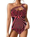 "Electric Octopus" OneShoulder Two Piece Swimsuit