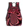"Electric Octopus" Twill Zipper Front Pocket Backpack