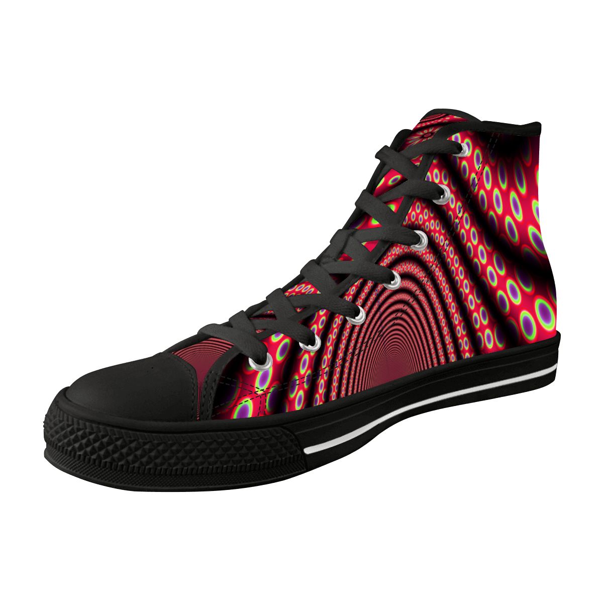 "Electric Octopus" Men's High Top Canvas Shoes