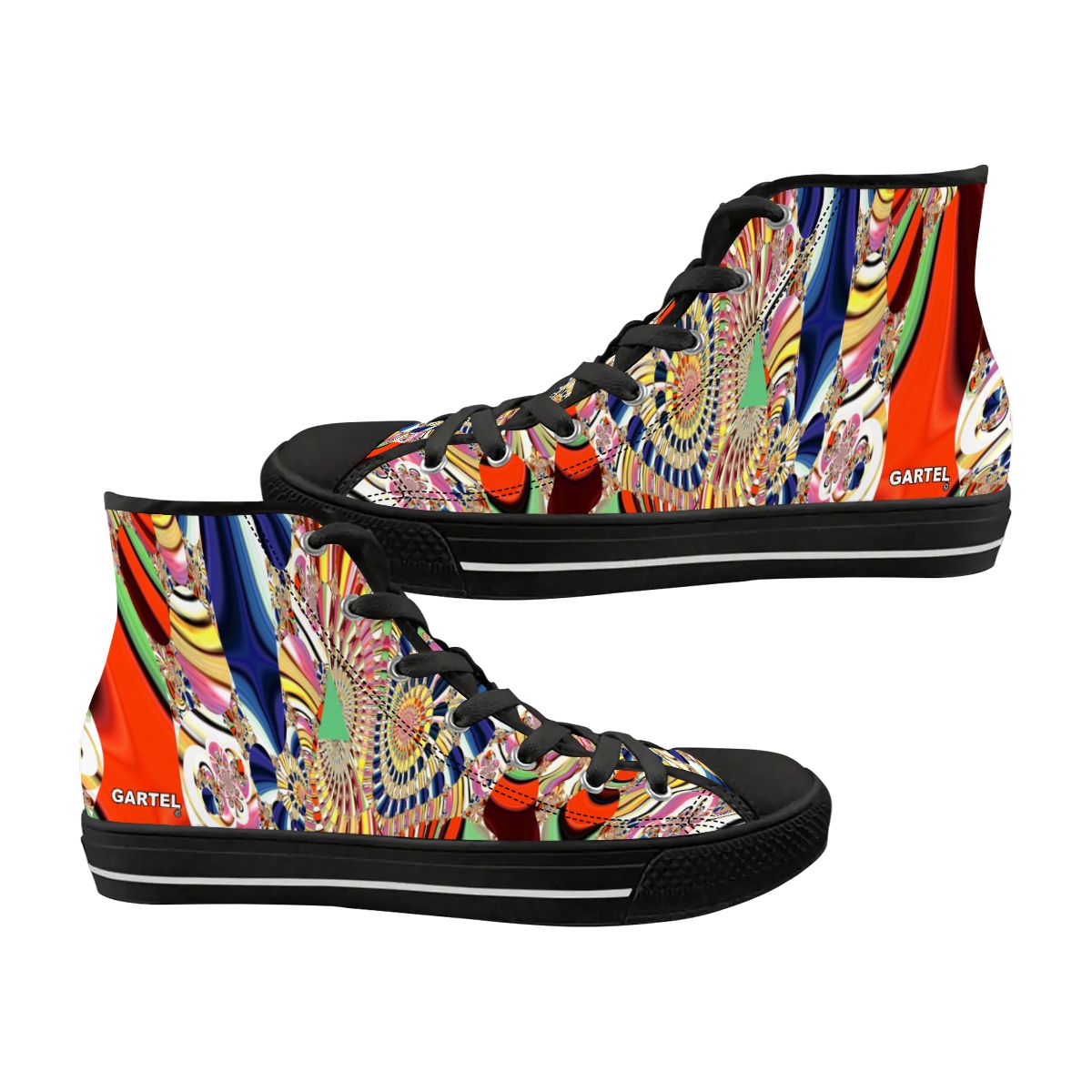 "Ancient Frequency" Women's High Top Canvas Shoes