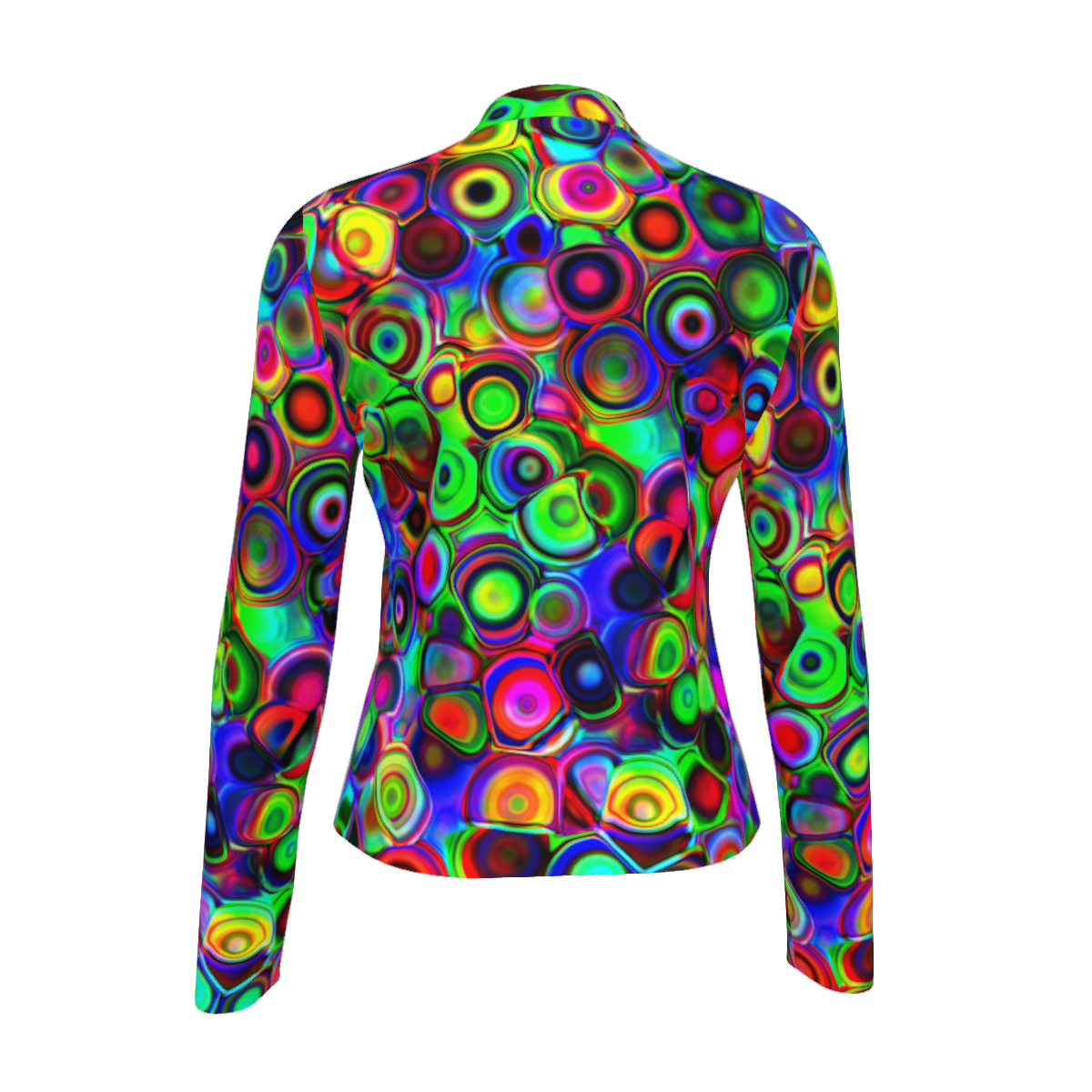 “Cosmic Bubbles” Designer Women’s Slim-Fit Athletic Jacket