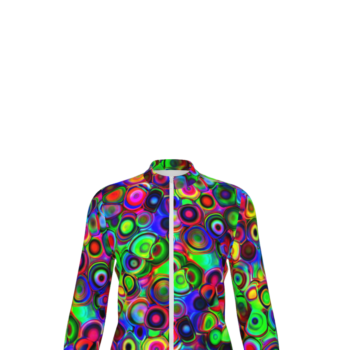 “Cosmic Bubbles” Designer Women’s Slim-Fit Athletic Jacket
