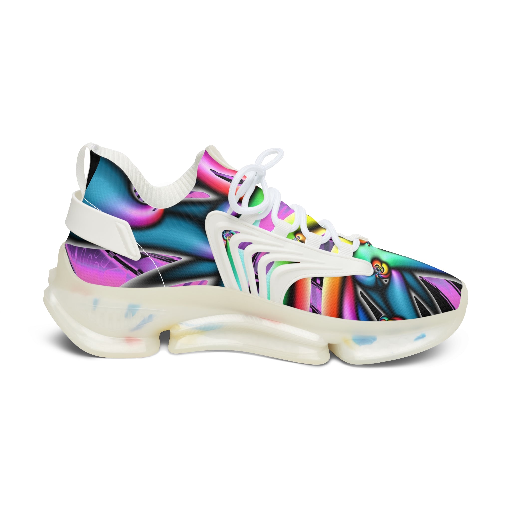 "Electric Avenue"  Women's Mesh Sneakers | Colorful Athletic Trainers