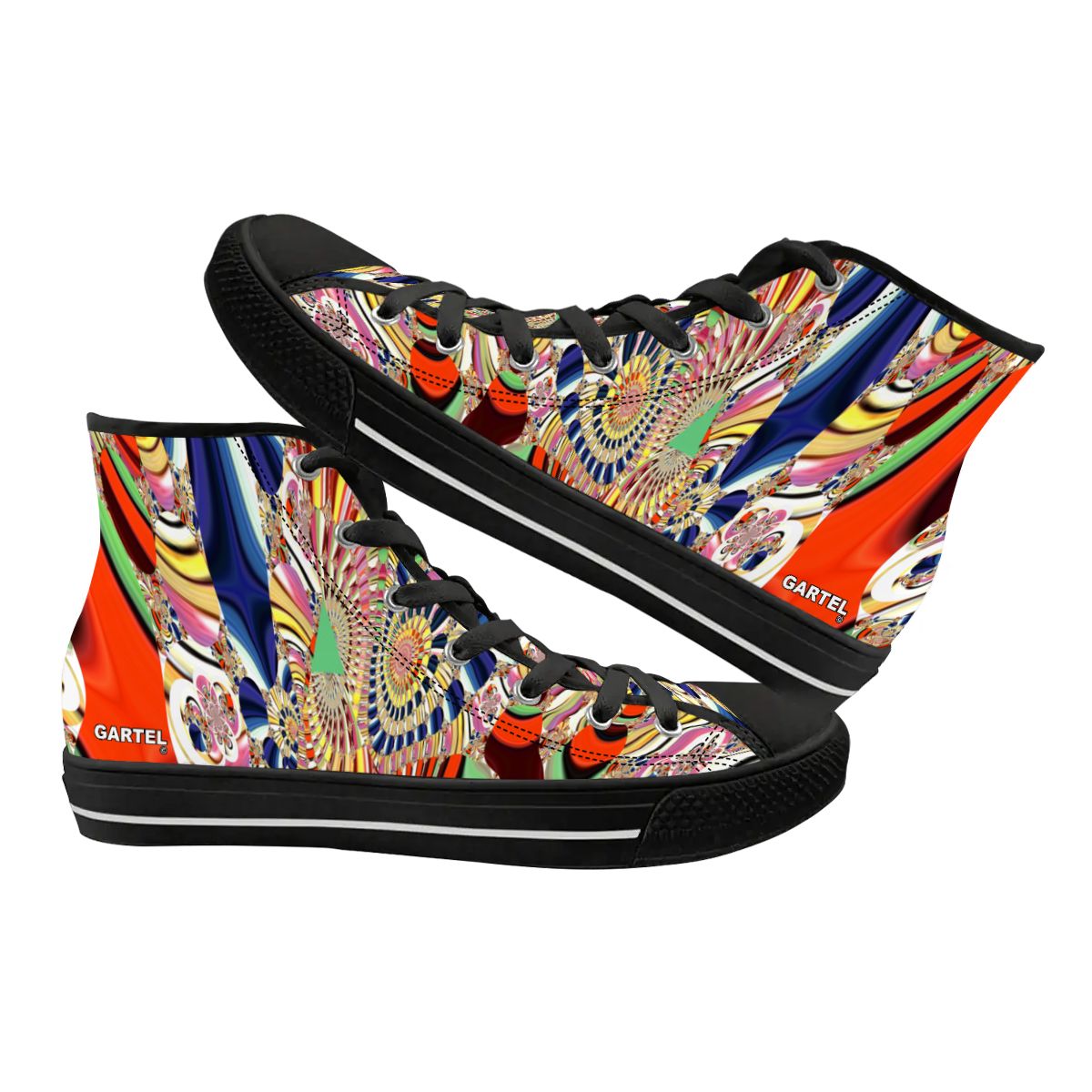 "Ancient Frequency" Women's High Top Canvas Shoes