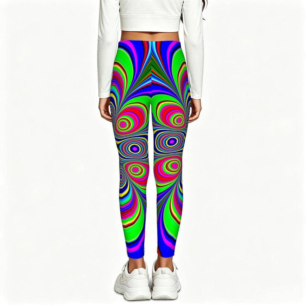 “Radiant Petals” Girls’ Yoga Leggings