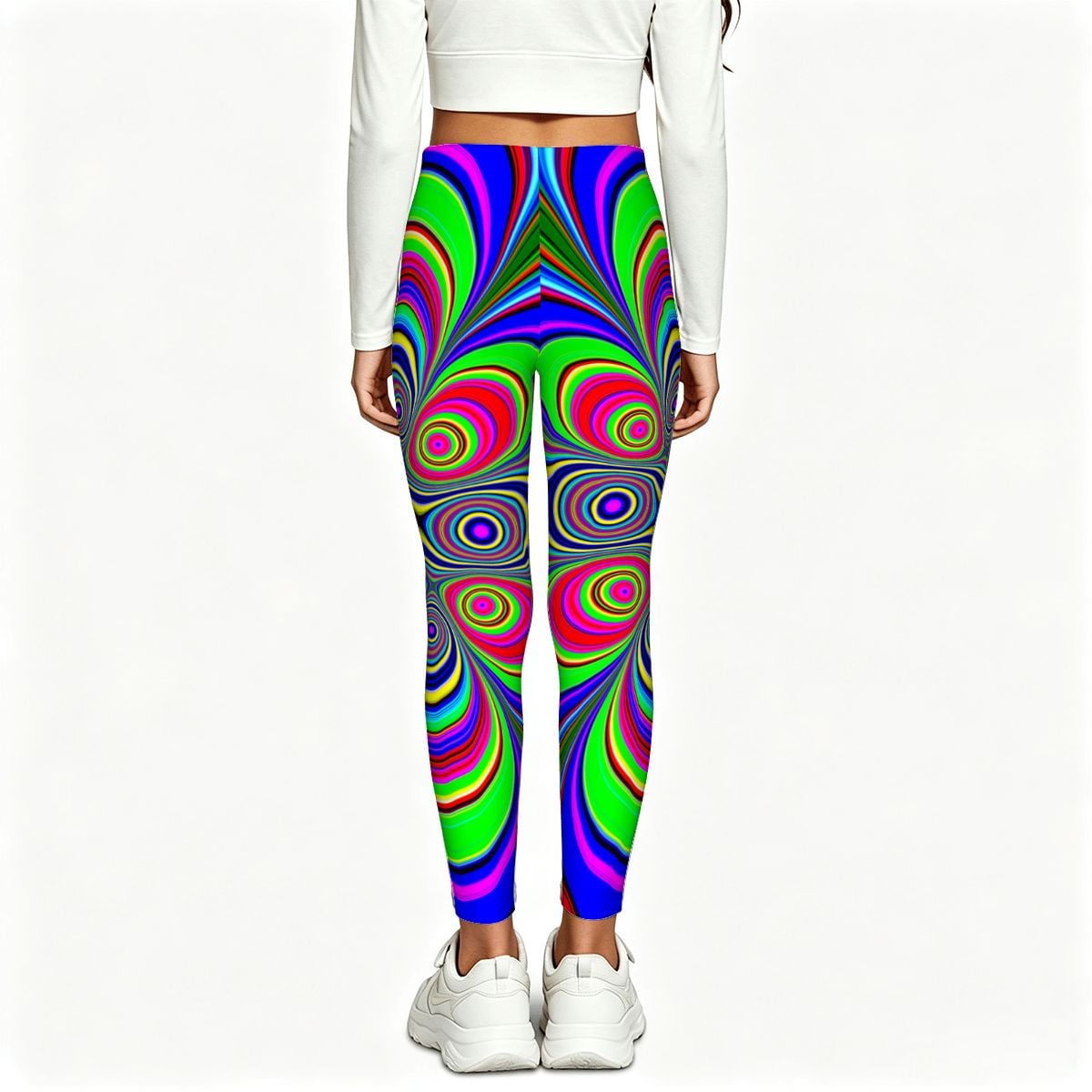 “Radiant Petals” Girls’ Yoga Leggings