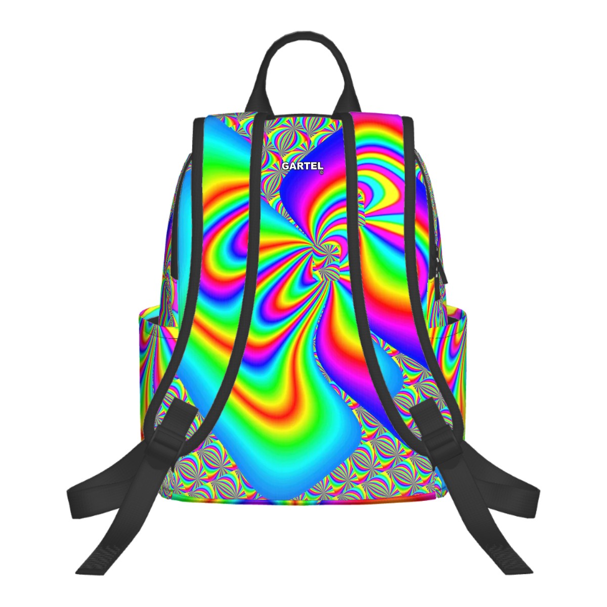 "Color Explosion" Twill Zipper Front Pocket Backpack
