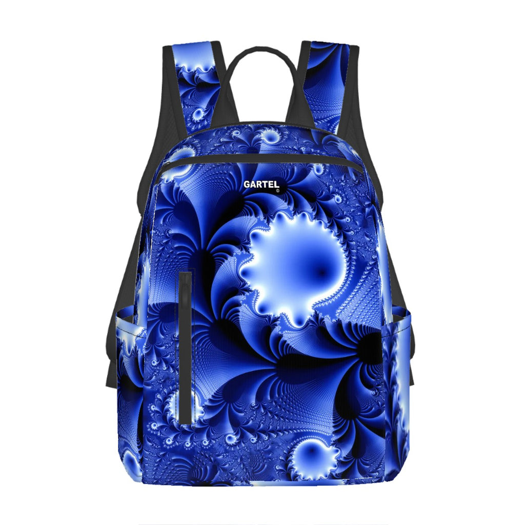 "Blue Ocean" Twill Zipper Front Pocket Backpack